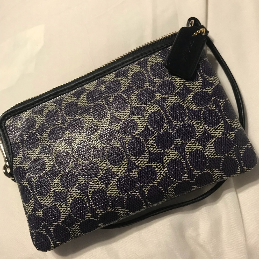 Purple coach wristlet